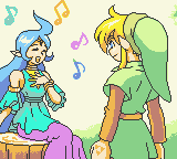 Nayru sing in front of Link.