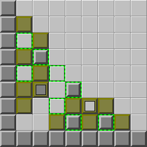 Cityblock, southwest section. Wall under block is closed toggle, floor under block is open toggle.