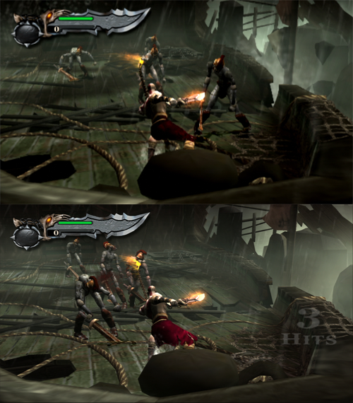 File:God of War Collection screen comparison.png