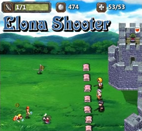 The title screen of Elona Shooter.