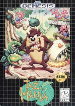 Box artwork for Taz-Mania.