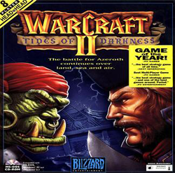 Box artwork for Warcraft II: Tides of Darkness.