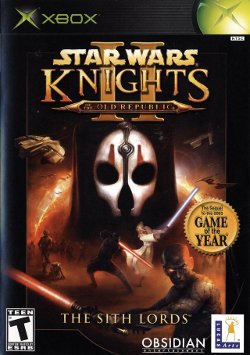 Box artwork for Star Wars: Knights of the Old Republic II - The Sith Lords.