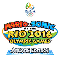 Box artwork for Mario & Sonic at the Rio 2016 Olympic Games Arcade Edition.