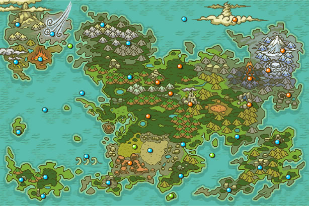 Pokémon Mystery Dungeon: Blue Rescue Team and Red Rescue Team/World Map