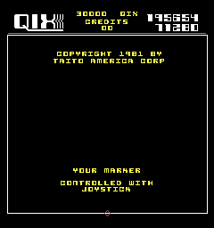 Qix title screen