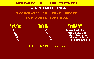 File:Weetabix Versus The Titchies title screen (Amstrad CPC).png
