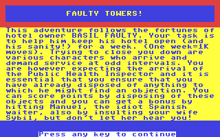 File:Faulty Towers start screen (C64).png
