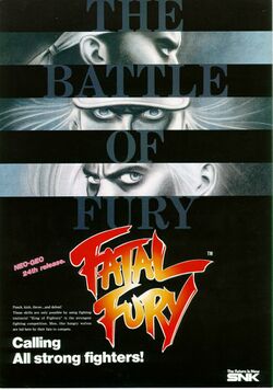 Box artwork for Fatal Fury: King of Fighters.