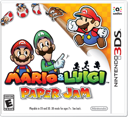 Box artwork for Mario & Luigi: Paper Jam.