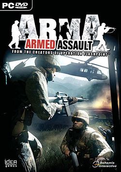Box artwork for ARMA: Armed Assault.