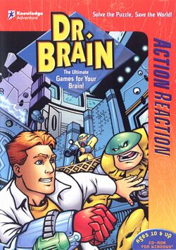 Box artwork for Dr. Brain: Action Reaction.