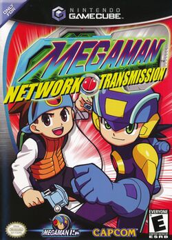 Box artwork for Mega Man Network Transmission.