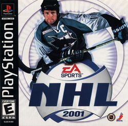 Box artwork for NHL 2001.