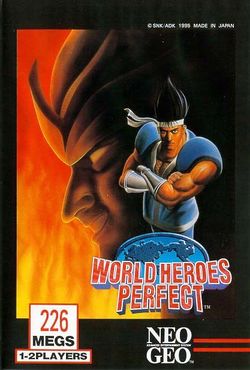 Box artwork for World Heroes Perfect.