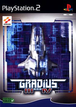 Box artwork for Gradius III and IV.