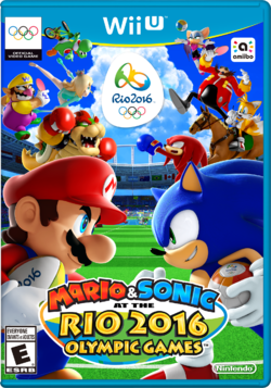 Box artwork for Mario & Sonic at the Rio 2016 Olympic Games.