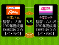 The Nippon-Ham Fighters' and Chiba Lotte Marines' statistics.