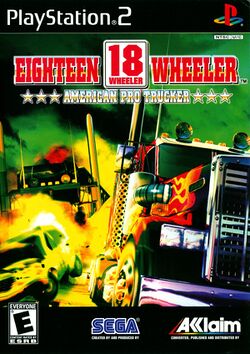 Box artwork for 18 Wheeler: American Pro Trucker.