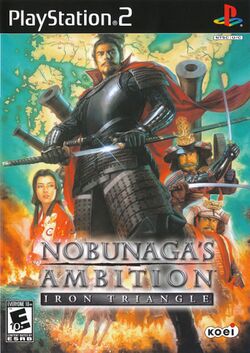Box artwork for Nobunaga's Ambition: Iron Triangle.