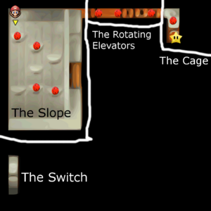 SM64DS Vanish Cap Under the Moat Red Coins Map.png