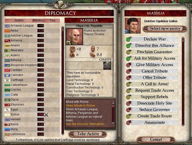 Europa Universalis: Rome/Diplomacy — StrategyWiki, the video game ...