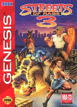 Box artwork for Streets of Rage 3.