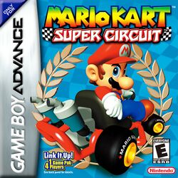 Box artwork for Mario Kart Super Circuit.