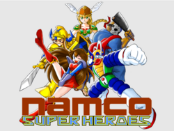 Box artwork for Namco Super Heroes.
