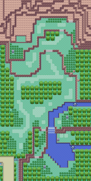 Pokemon Emerald Version Safari Zone Map Map for Game Boy Advance