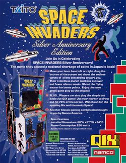 Box artwork for Space Invaders: 25th Anniversary.