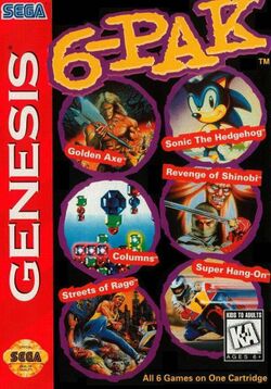 Box artwork for Genesis 6-Pak.