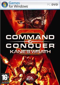 Box artwork for Command & Conquer 3: Kane's Wrath.