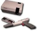 An NES with Zapper controller.