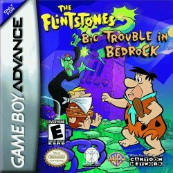Box artwork for The Flintstones: Big Trouble in Bedrock.