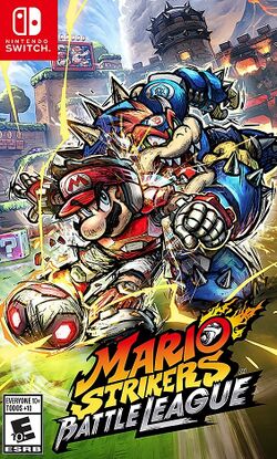 Box artwork for Mario Strikers: Battle League.
