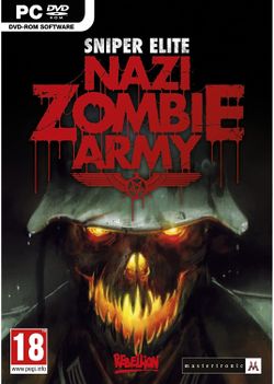 Box artwork for Sniper Elite Nazi Zombie Army.