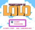 Title screen of the Japanese The Adventures of Lolo