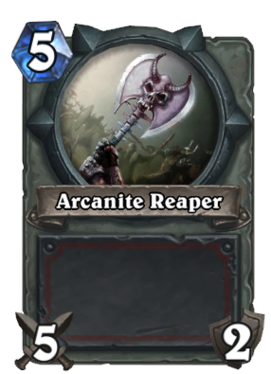 Arcanite Reaper. Level 10 required. Level 51 and 52 for gold.