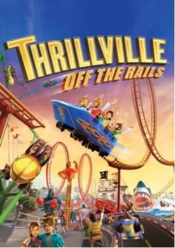 Box artwork for Thrillville: Off the Rails.