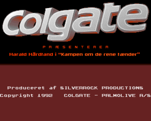 Harald Hårdtand Kampen om de Rene Tænder title screen (Commodore Amiga).png