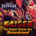 Another Kaiser announcement art piece that references him as Dragon Warrior.