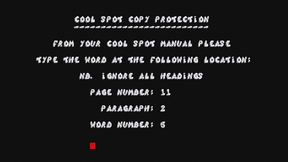 Copy protection screen (MS-DOS)