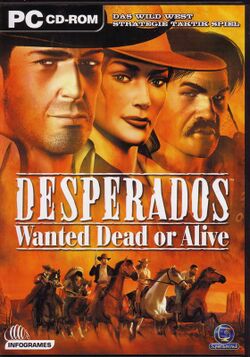 Box artwork for Desperados: Wanted Dead or Alive.