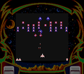 Galaga gameplay screen.