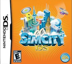 Box artwork for SimCity DS.