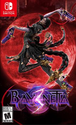 Box artwork for Bayonetta 3.