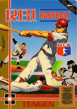 Box artwork for R.B.I. Baseball.