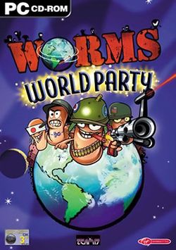 Box artwork for Worms World Party.