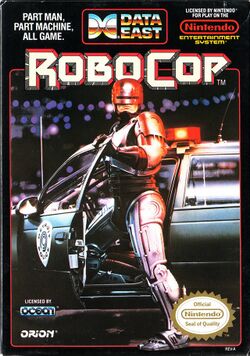 Box artwork for RoboCop (NES).